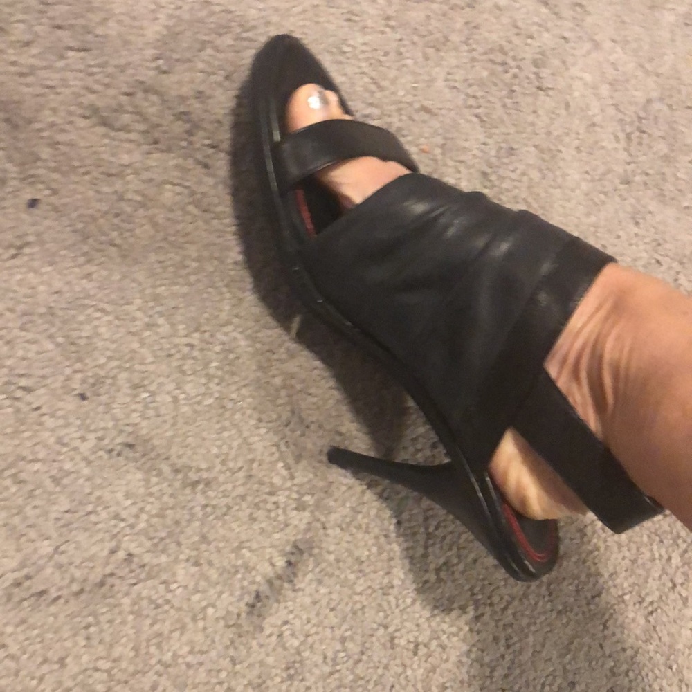 Miss Sixty black leather stilletoa